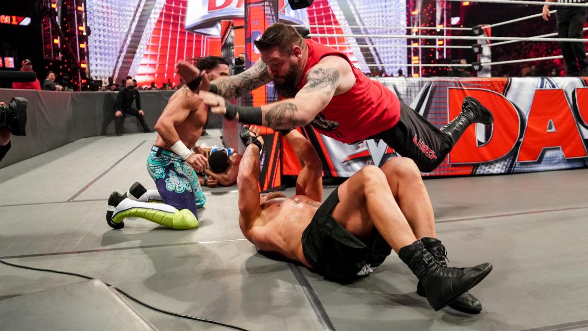 WWE Kevin Owens Brock Lesnar Tag 1
