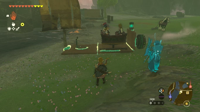 Screenshot eines provisorischen Bootes in Zelda: Tears of the Kingdom