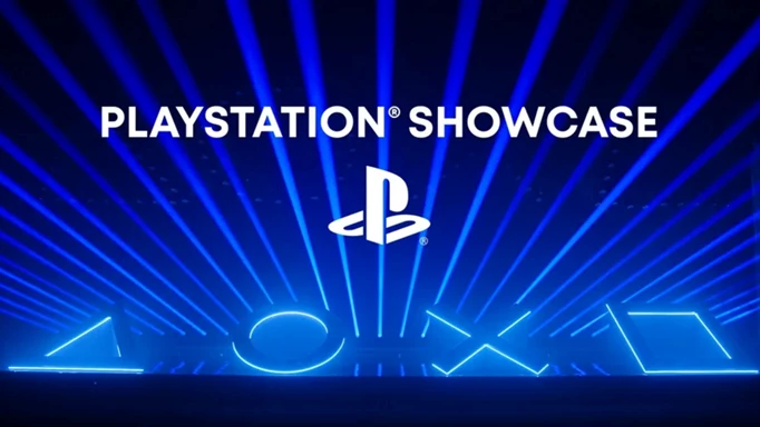 PlayStation Showcase-Cover vom Mai 2023 mit dem Titel und dem PlayStation-Logo