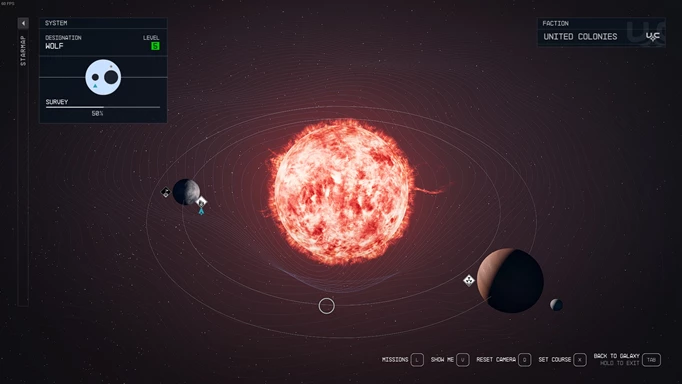 das Wolf-Sonnensystem in Starfield