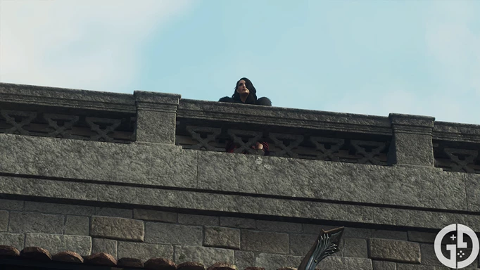 Wilhelmina auf ihrem Balkon in Dragon's Dogma 2