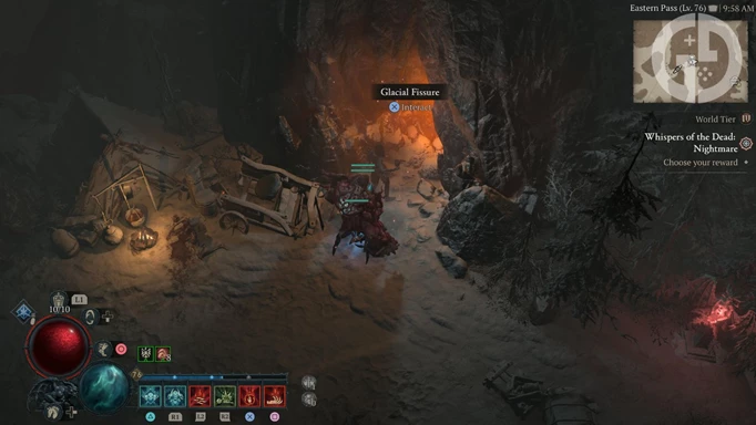 Eingang zur Gletscherspalte in Diablo 4