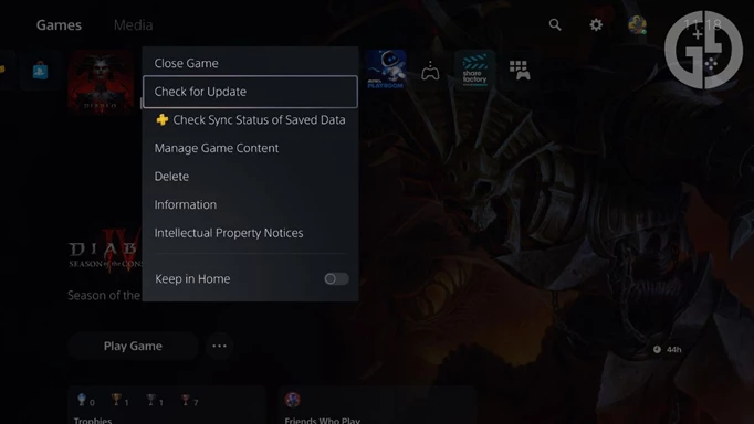 Diablo 4 sucht nach Updates