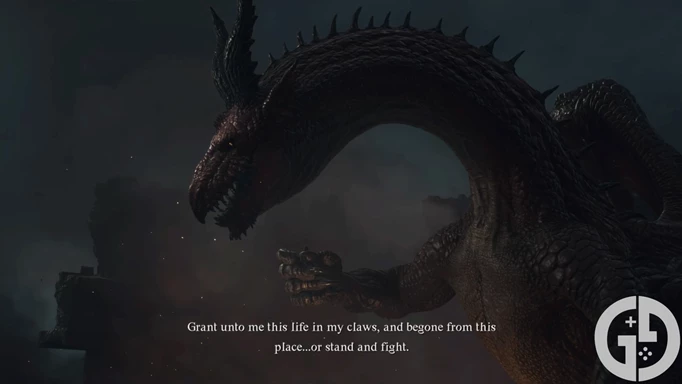 Bild des Drachen in der Legacy-Quest in Dragon's Dogma 2