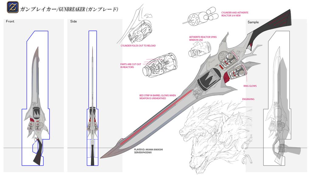 FFXIV-Waffendesign-Wettbewerb Gunbreaker 01