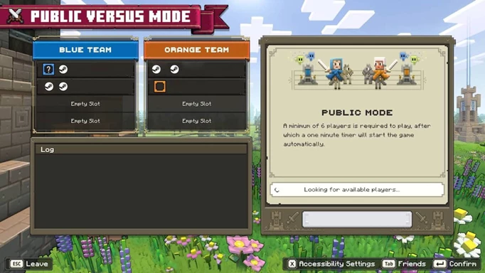 So wechseln Sie Teams im öffentlichen Versus-Modus von Minecraft Legends