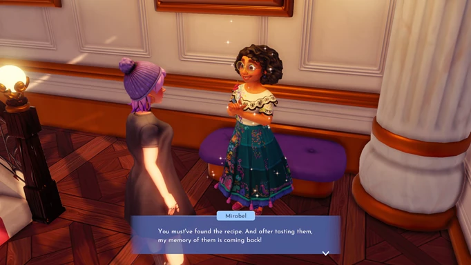 Screenshot von Mirabel während der Disney Dreamlight Valley: A Taste of Home-Quest