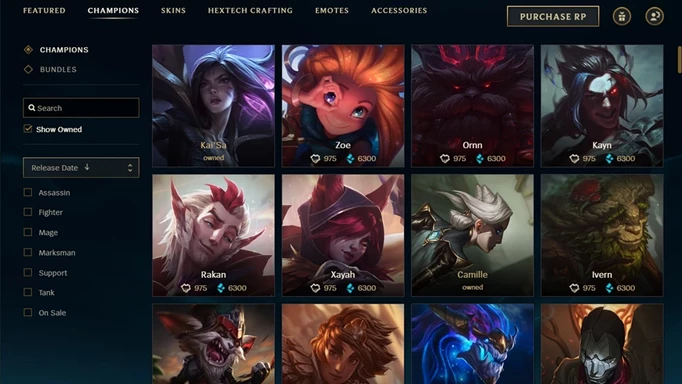 Der Champions-Store in League of Legends