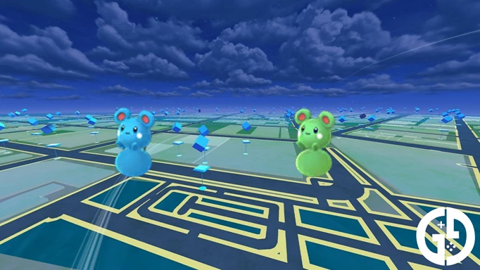 Die Azurill- und glänzenden Azurill-Sprites in Pokemon GO, die Sie möglicherweise am Hatch Day entdecken