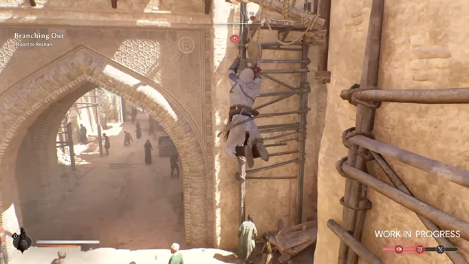 Basim schwenkt in Assassin's Creed Mirage um eine Ecke