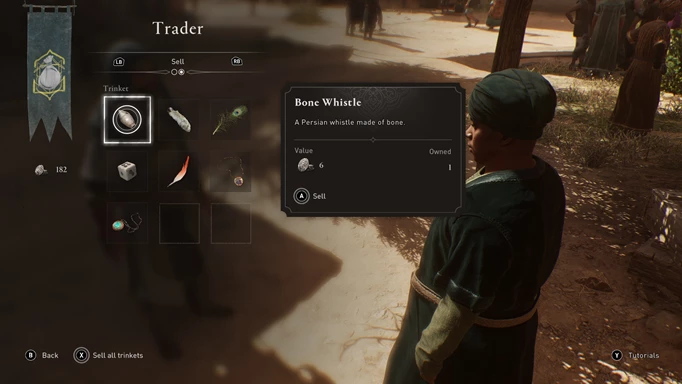 Der Verkauf von Schmuckstücken an einen Händler ist eine der besten Möglichkeiten, in Assassin's Creed: Mirage schnell an Geld zu kommen