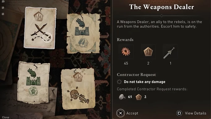 Der Waffenhändlervertrag in Assassin's Creed Mirage