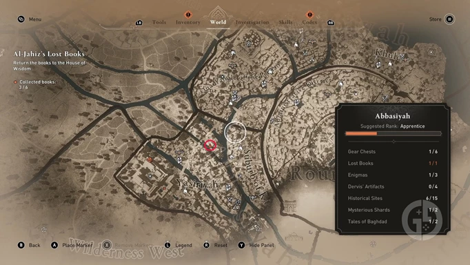 der Assassin’s Creed Mirage „A Challenge“ Enigma-Belohnungsort