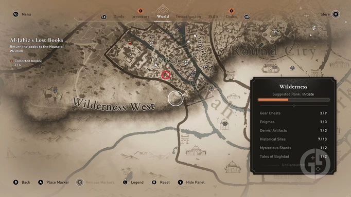 Bild des Kartenstandorts von Assassin's Creed Mirage „A Challenge“ Enigma