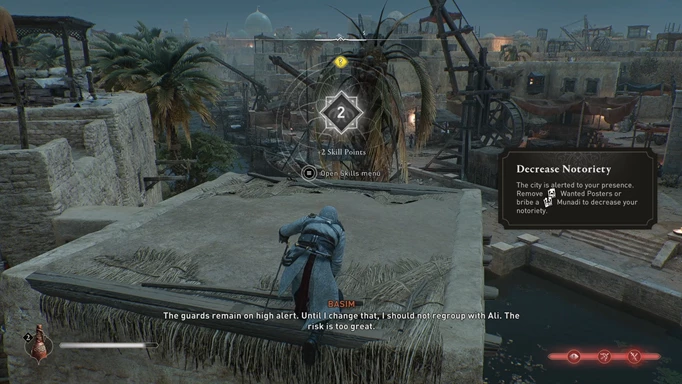 Sammeln von Fertigkeitspunkten aus einer Hauptmission in Assassin's Creed: Mirage