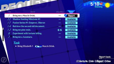 How to get Muscle Drink for Elizabeth quest #1 in Persona 3 Reload