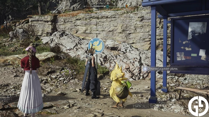 Eine Golden Plume-Belohnung für die Behebung eines Chocobo-Stopps in Final Fantasy 7 Rebirth