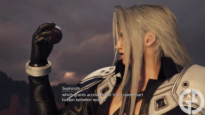 Bild von Sephiroth mit der schwarzen Materia in Final Fantasy 7 Rebirth